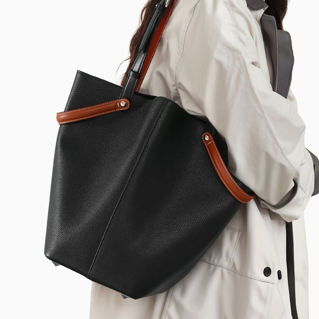 Structured Midnight Shoulder Bag – FIORENE