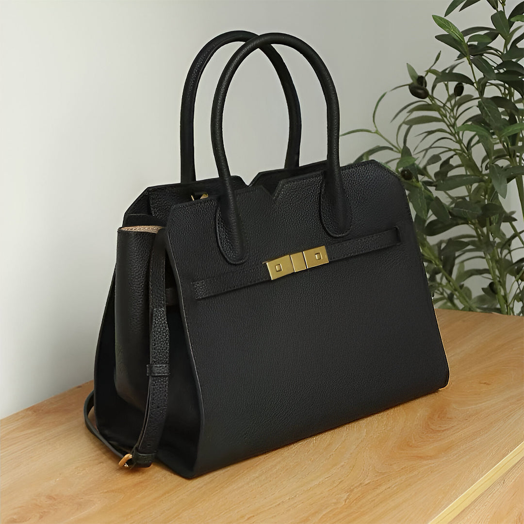 Soft Taupe Structure Tote Bag – FIORENE