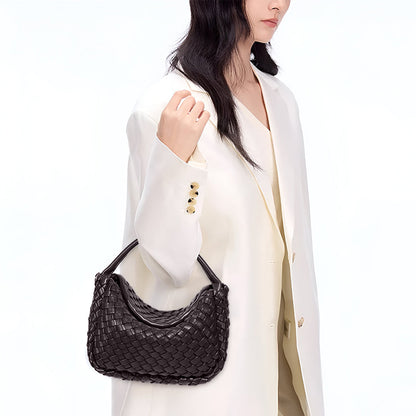 Woven Leather Handbag - FIORENE