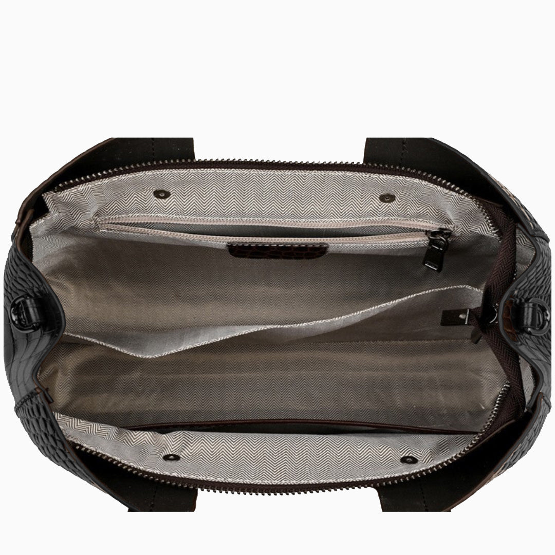 Crocodile Square Handle Tote Bag – FIORENE