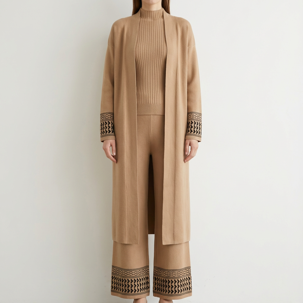 Elegant Earth 3-Piece Knit Set – FIORENE