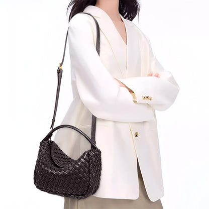 Woven Leather Handbag - FIORENE