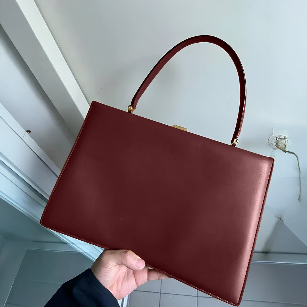 Burgundy Elegance Handbag – FIORENE