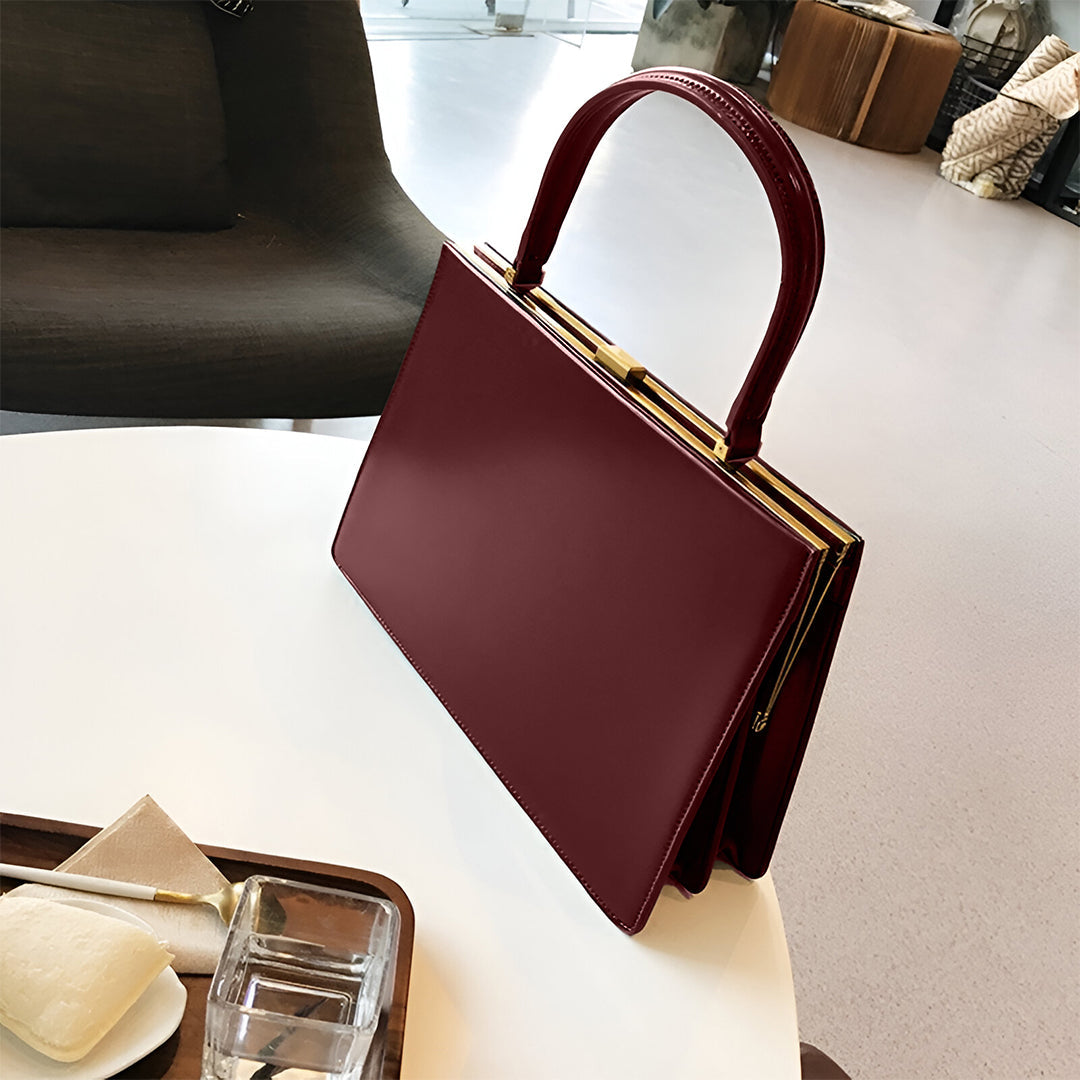 Burgundy Elegance Handbag – FIORENE
