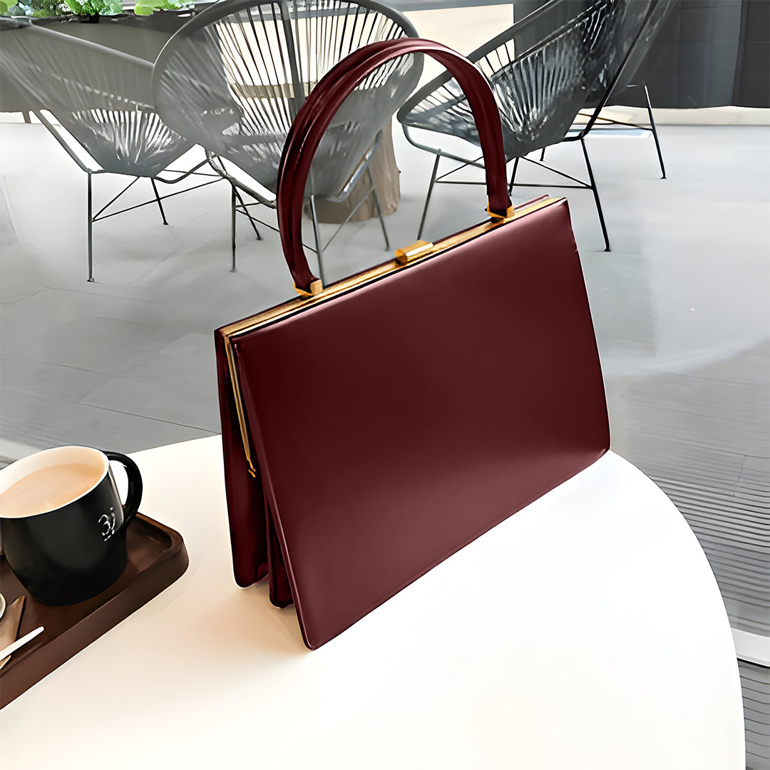 Burgundy Elegance Handbag – FIORENE