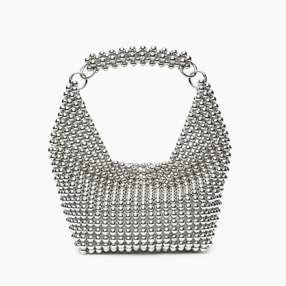 Silver Orbit Bead Handbag – FIORENE