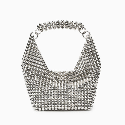 Silver Orbit Bead Handbag – FIORENE