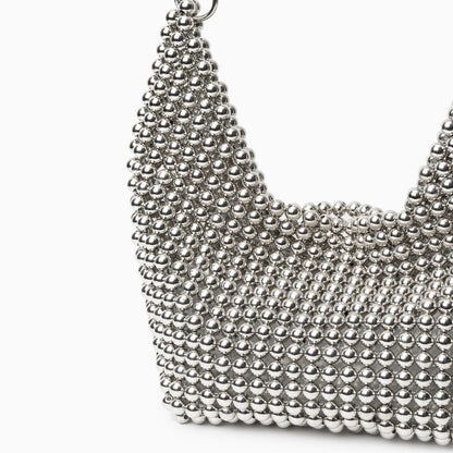 Silver Orbit Bead Handbag – FIORENE