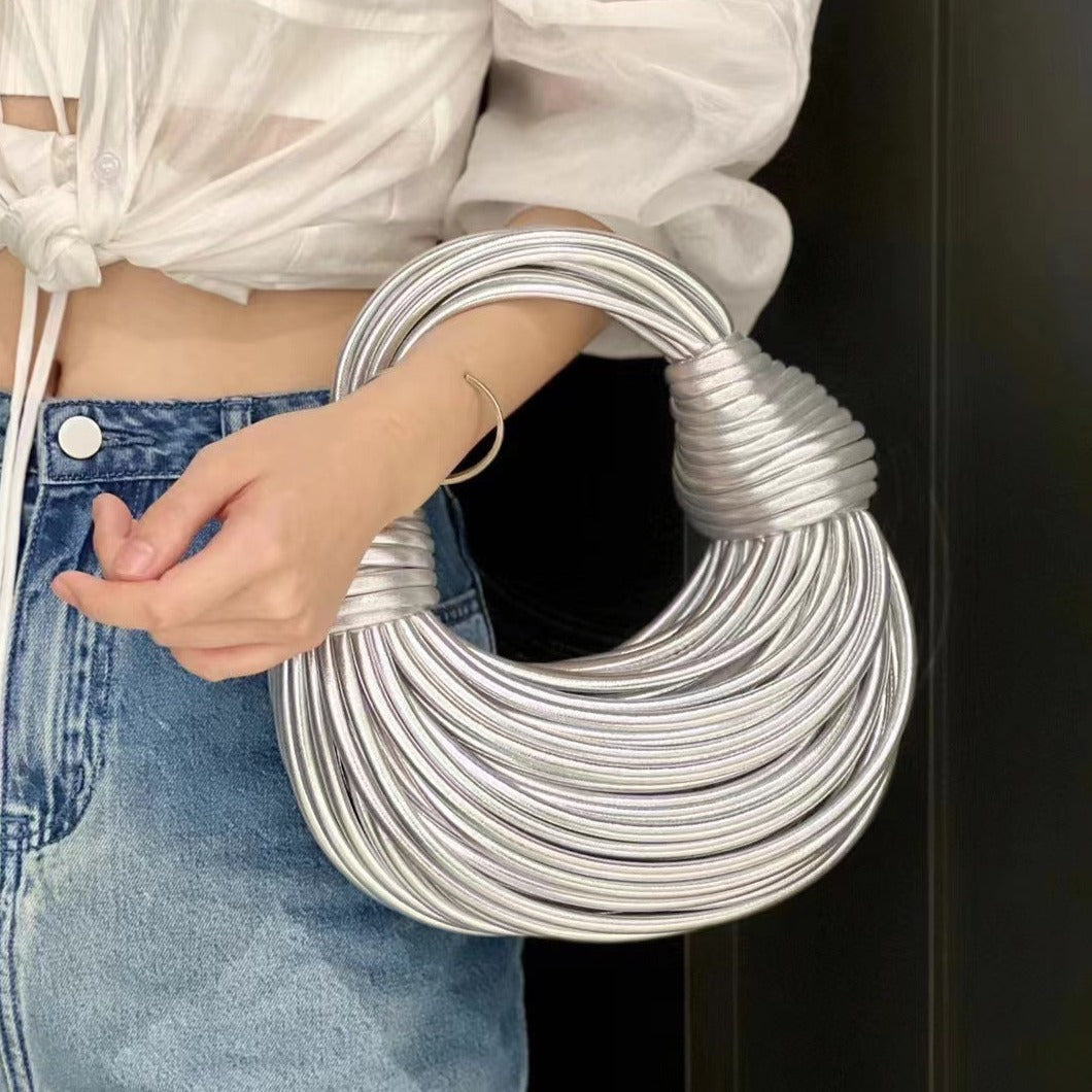 Silver Drape Handbag – FIORENE