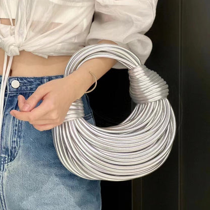 Silver Drape Handbag – FIORENE