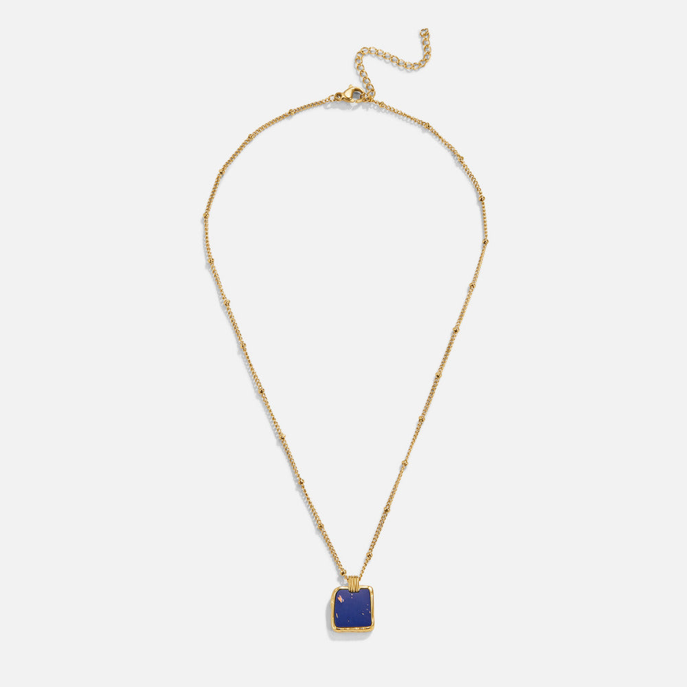 Lapis Tablet Necklace – FIORENE