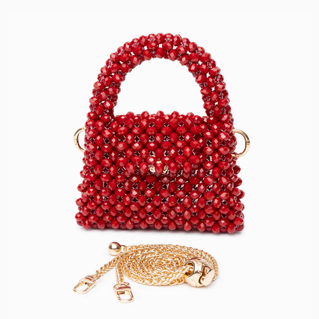 Crimson Crystal Handbag – FIORENE