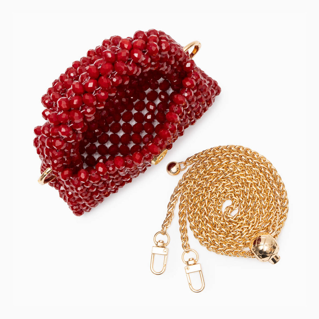 Crimson Crystal Handbag – FIORENE