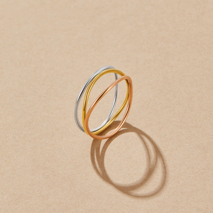 Trilogy Mixed Metal Rolling Ring – FIORENE