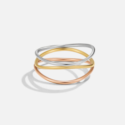 Trilogy Mixed Metal Rolling Ring – FIORENE