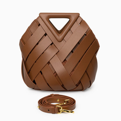 Mocha Weave Handbag – FIORENE