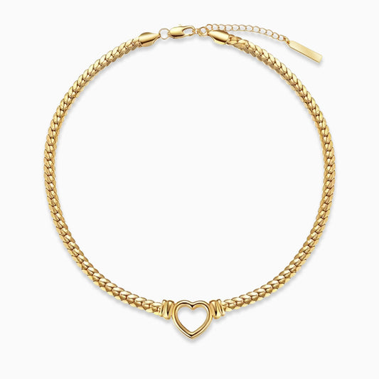 Amora Linked Heart Choker – FIORENE