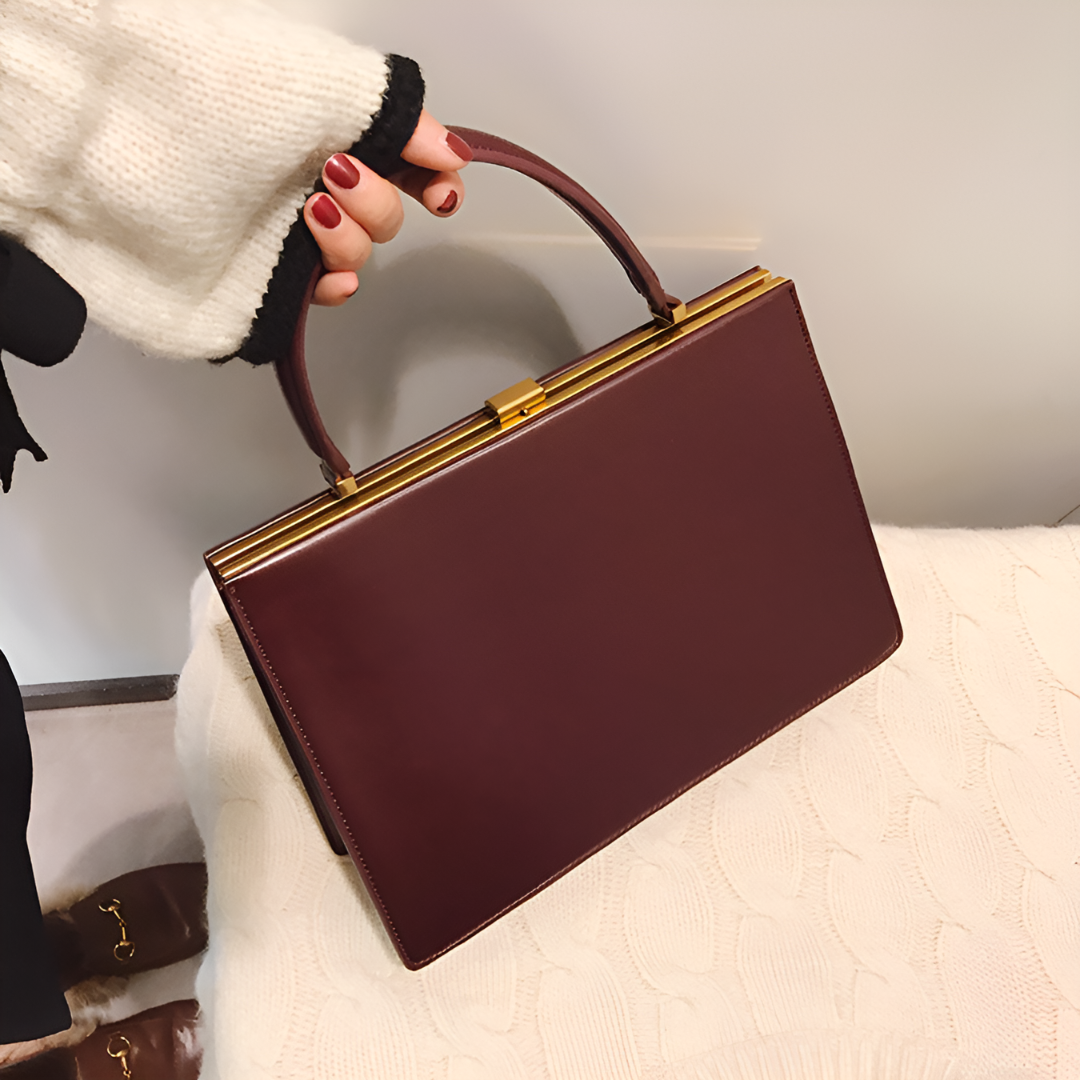 Burgundy Elegance Handbag – FIORENE