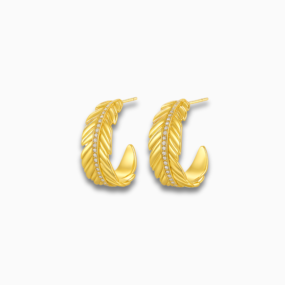 Feather Glow Earrings – FIORENE
