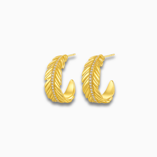 Feather Glow Earrings – FIORENE