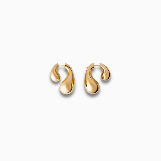 Golden Duo Drops Earrings – FIORENE