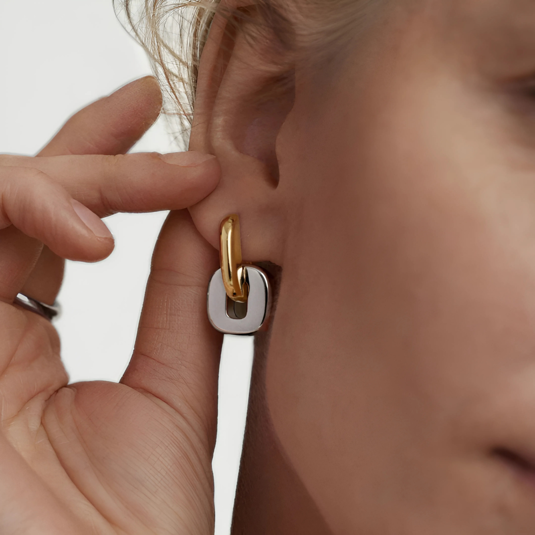 Duo Link Earrings – FIORENE