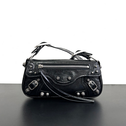 Midnight Edge Moto Shoulder Bag – FIORENE