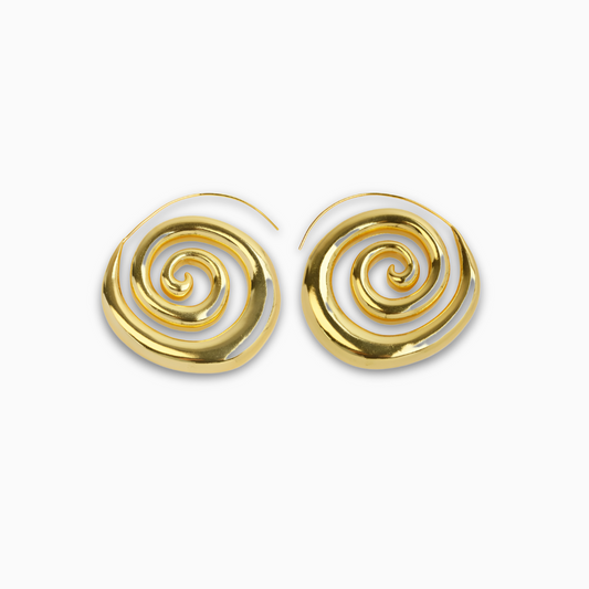 Golden Spiral Earrings – FIORENE