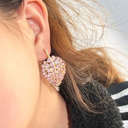 Blush Golden Petal Earrings – FIORENE