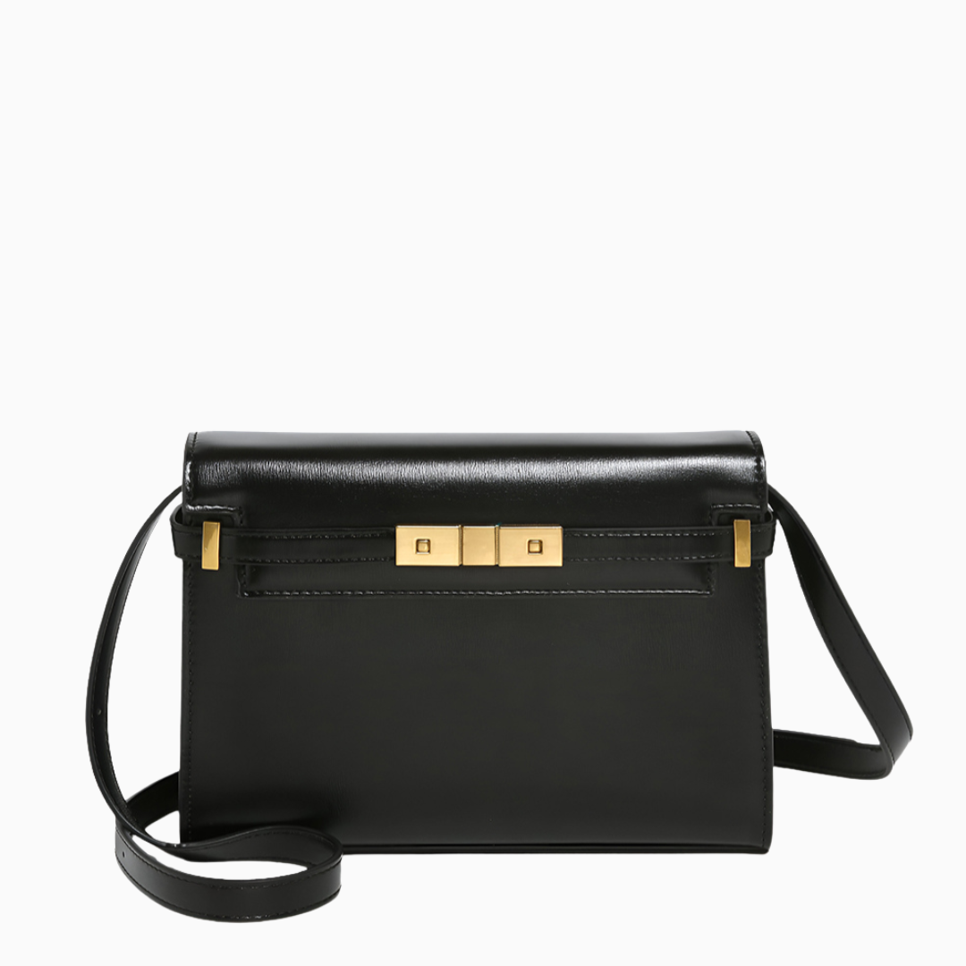 Midnight Gold Lock Crossbody – FIORENE