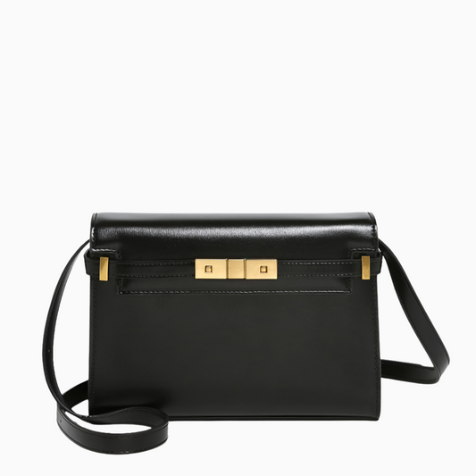 Midnight Gold Lock Crossbody – FIORENE