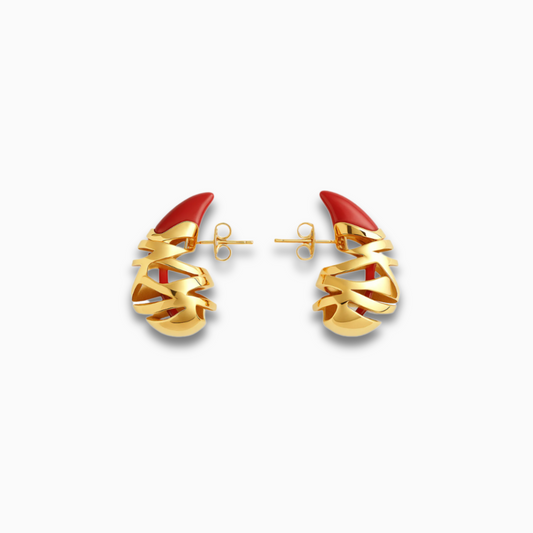 Crimson Flame Earrings – FIORENE