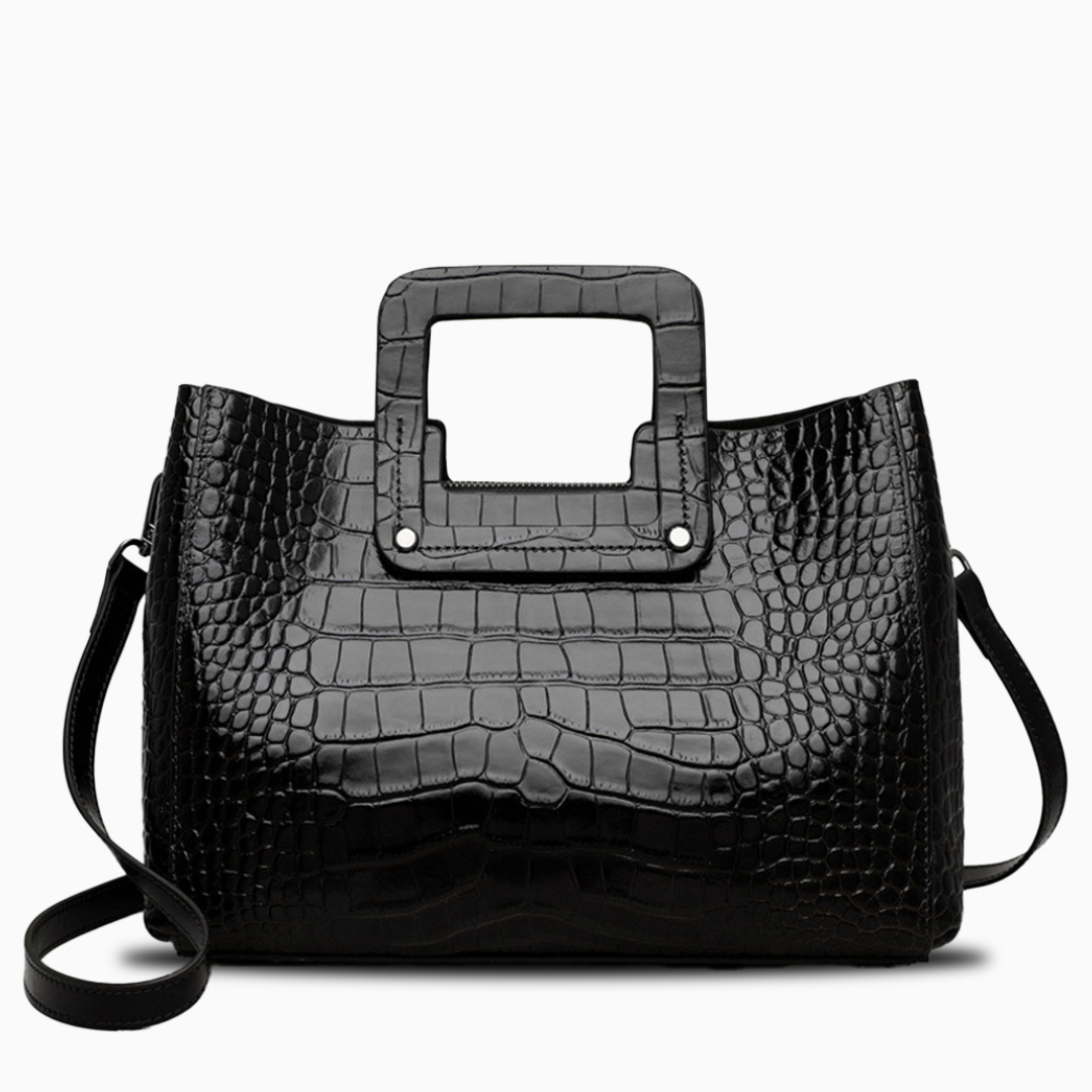 Crocodile Square Handle Tote Bag – FIORENE