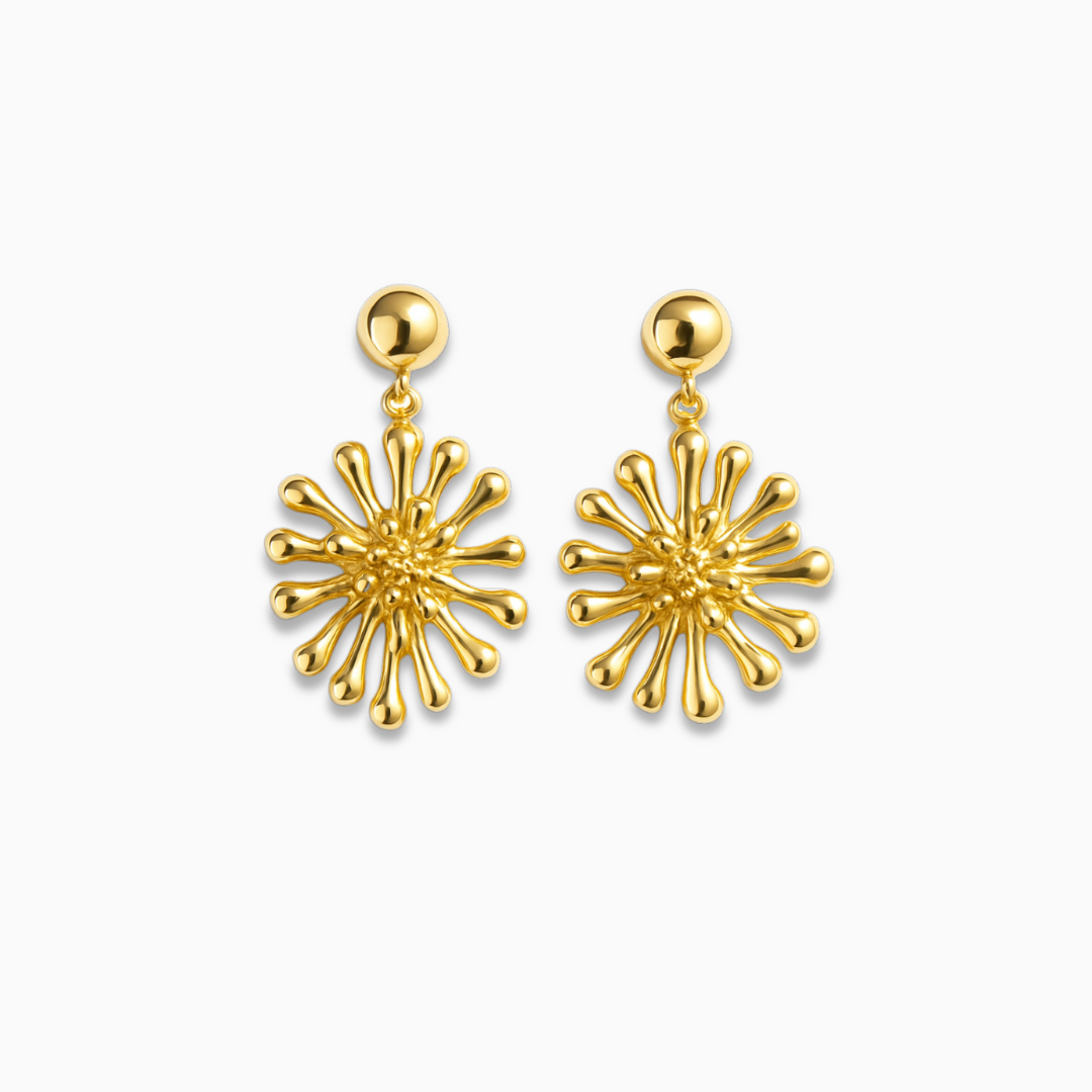 Golden Burst Earrings – FIORENE