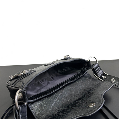Midnight Edge Moto Shoulder Bag – FIORENE