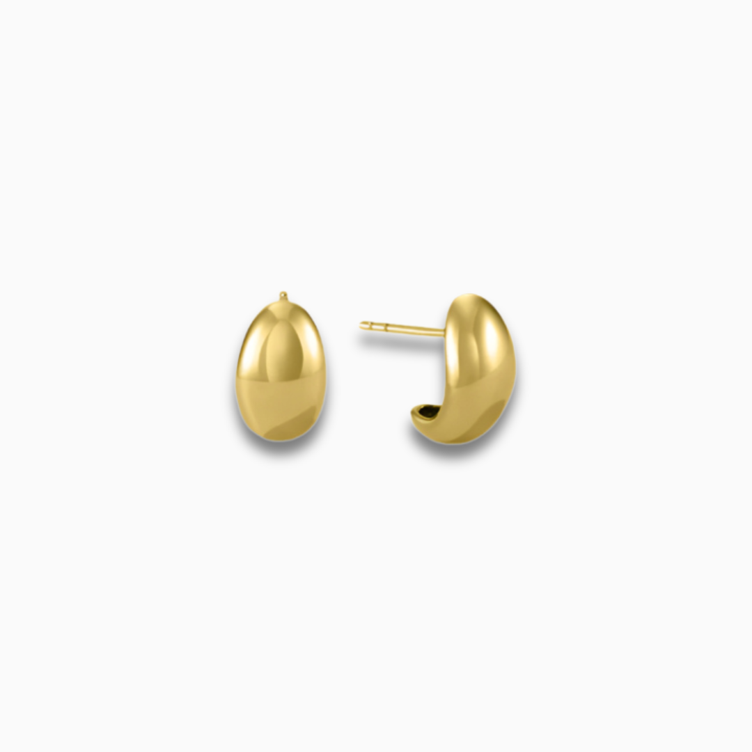 Soft Gold Dome Earrings – FIORENE
