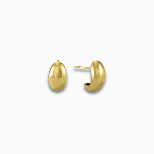 Soft Gold Dome Earrings – FIORENE