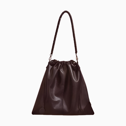 Espresso Soft Drawstring Shoulder Bag – FIORENE