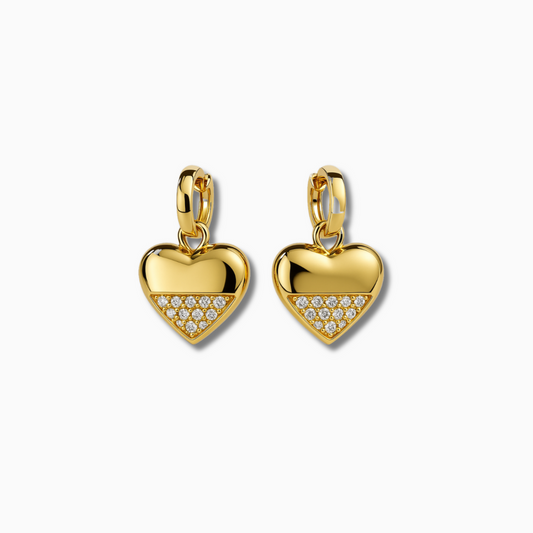 Golden Heart Spark Earrings – FIORENE
