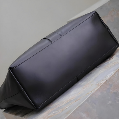 V-Cut Sleek Leather Tote Bag – FIORENE