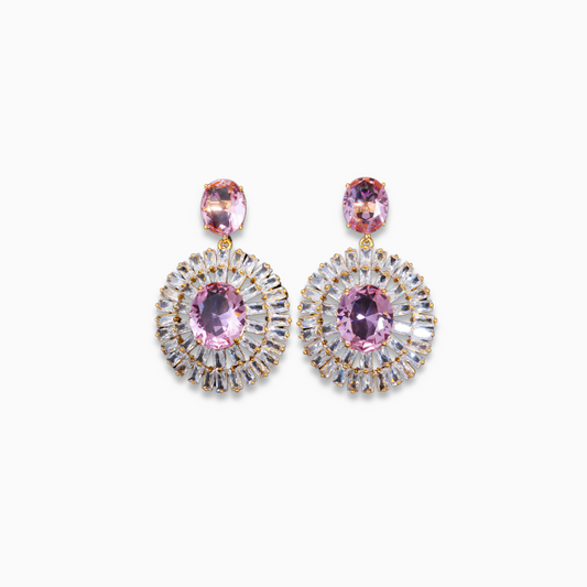 Radiant Rosé Halo Earrings – FIORENE