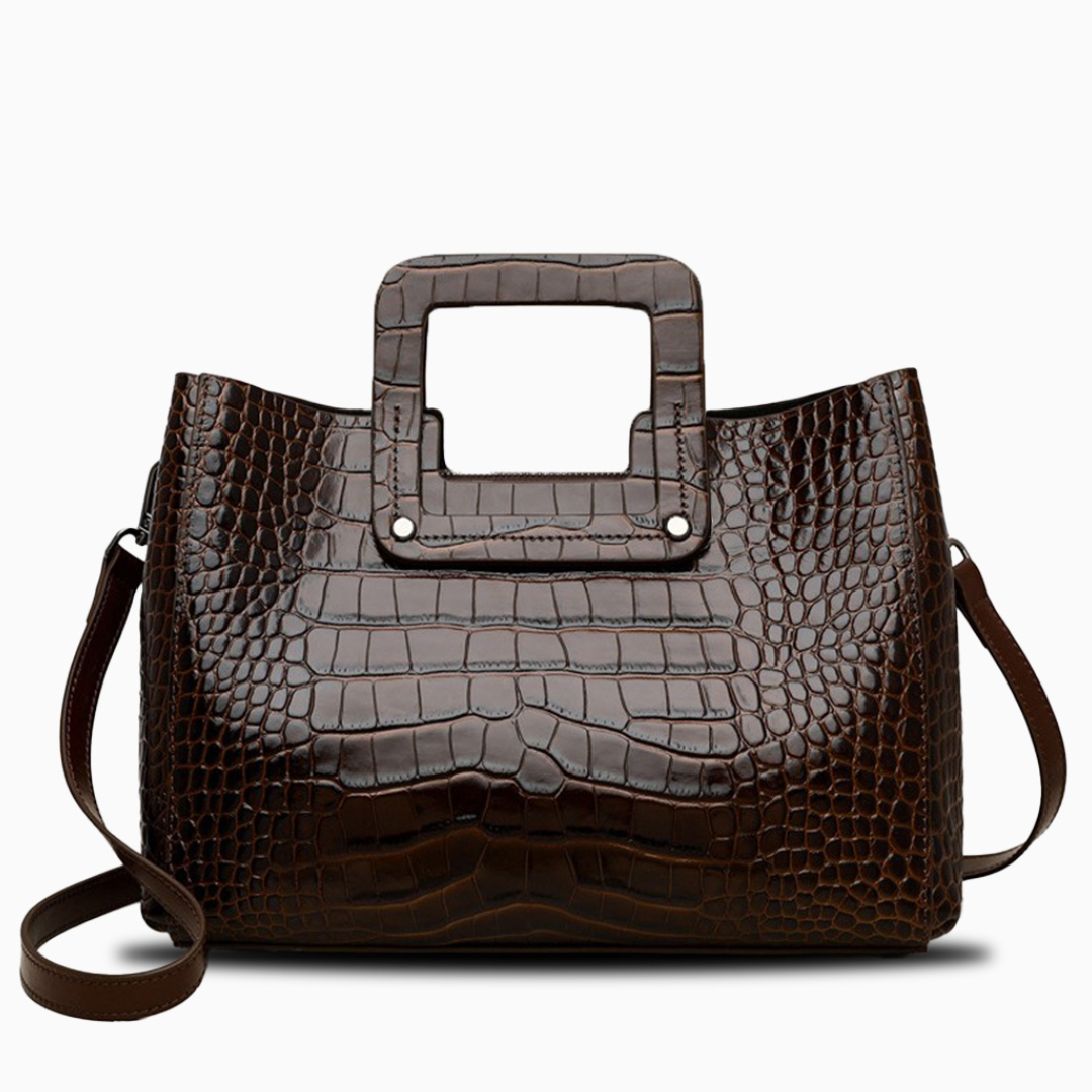 Crocodile Square Handle Tote Bag – FIORENE