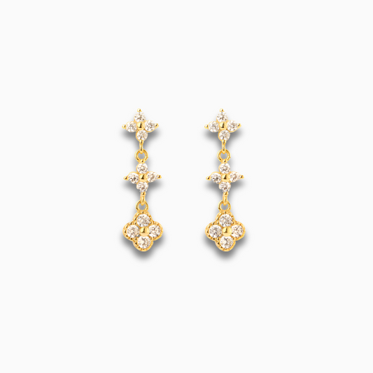 Golden Petal Drop Earrings – FIORENE