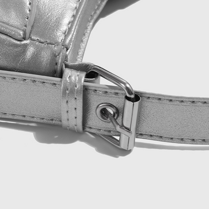 Silver Buckle Curve Shoulder Bag – FIORENE