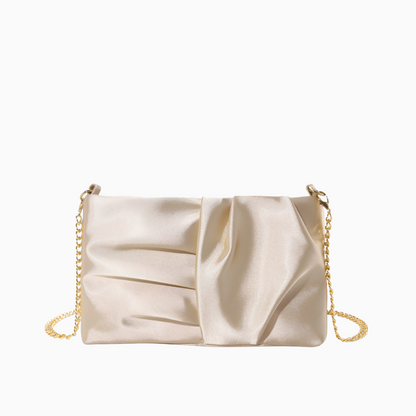 Champagne Silk Drape Clutch – FIORENE