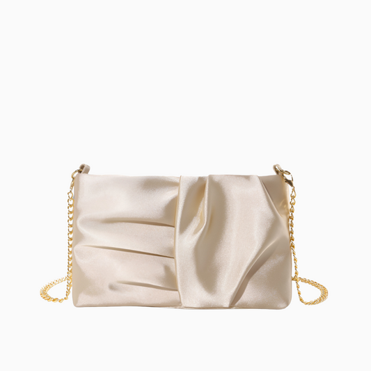Champagne Silk Drape Clutch – FIORENE
