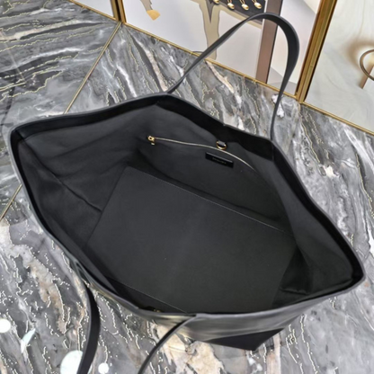 V-Cut Sleek Leather Tote Bag – FIORENE