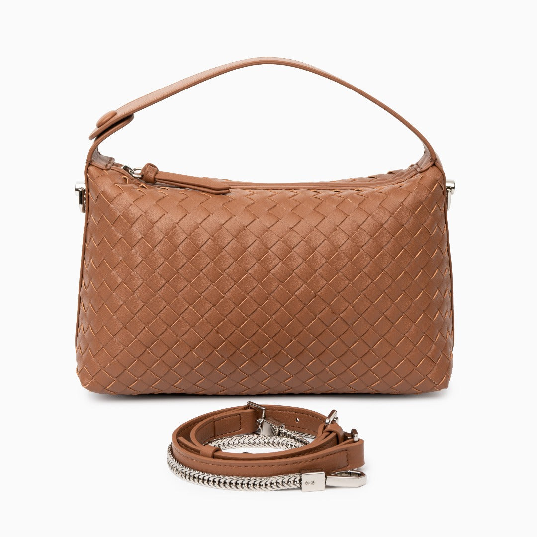Toffee Woven Handbag – FIORENE