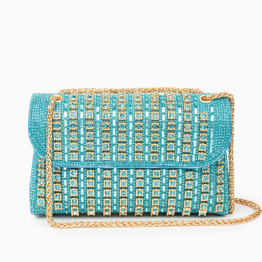 Azure Crystal Crossbody Bag – FIORENE