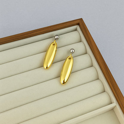 Dual Shine Drop Earrings – FIORENE
